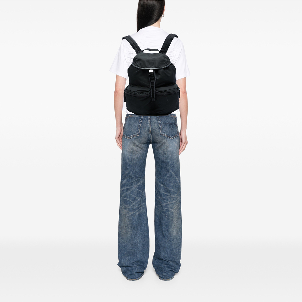 Pre-Loved Prada Saffiano Trimmed Tessuto Backpack - Picture 6 of 7